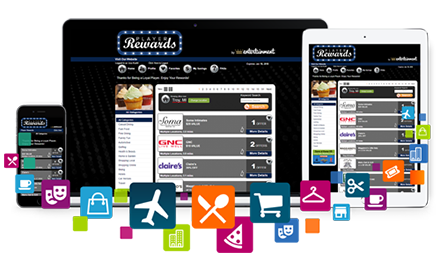 Entertainment Rewards Website On Tablet