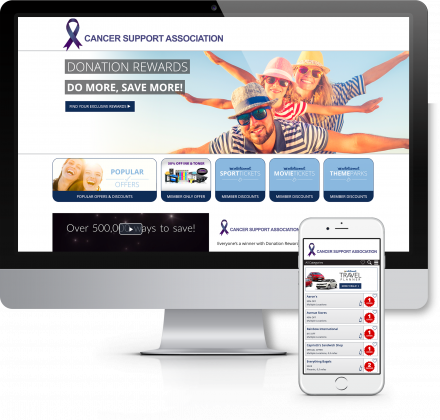 Cancer Support Association Website On Desktop